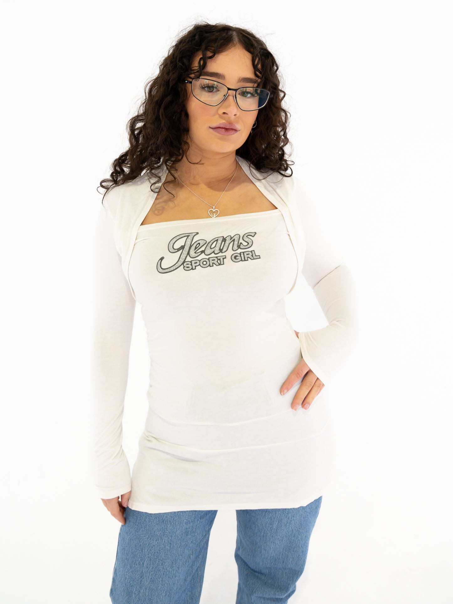 Vintage 00's Sporty Girl Long Sleeve Top - M