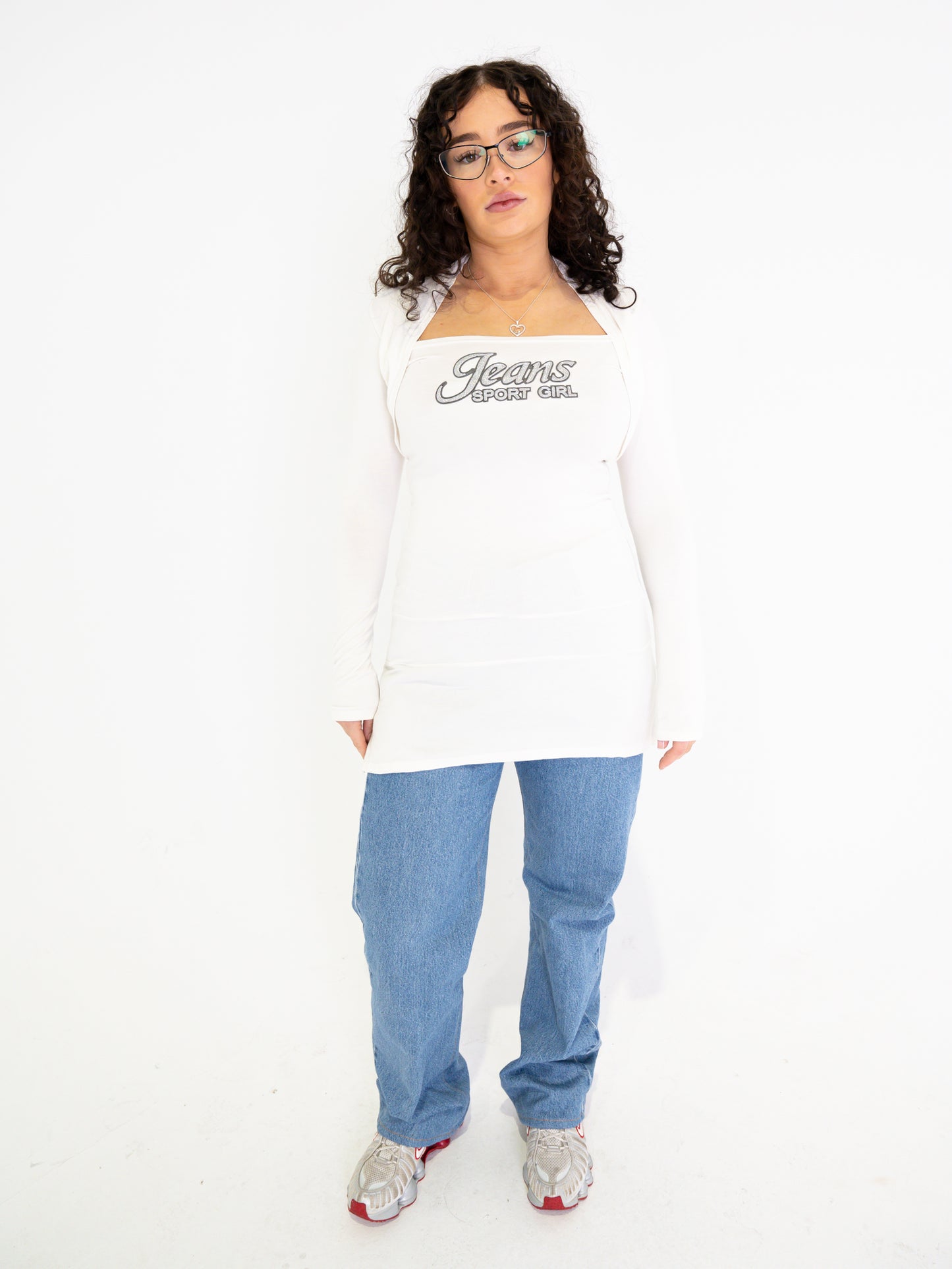 Vintage 00's Sporty Girl Long Sleeve Top - M
