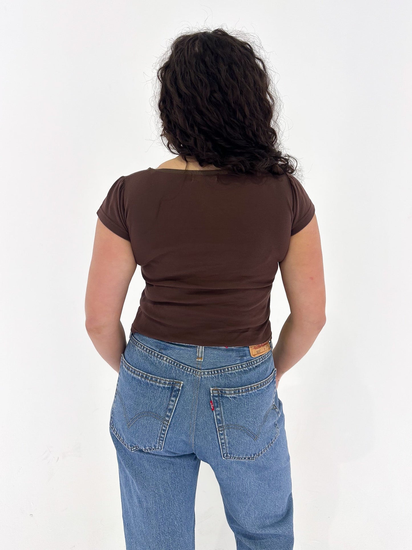 Vintage 00's Brown Ruch Tee - M - Playground Vintage