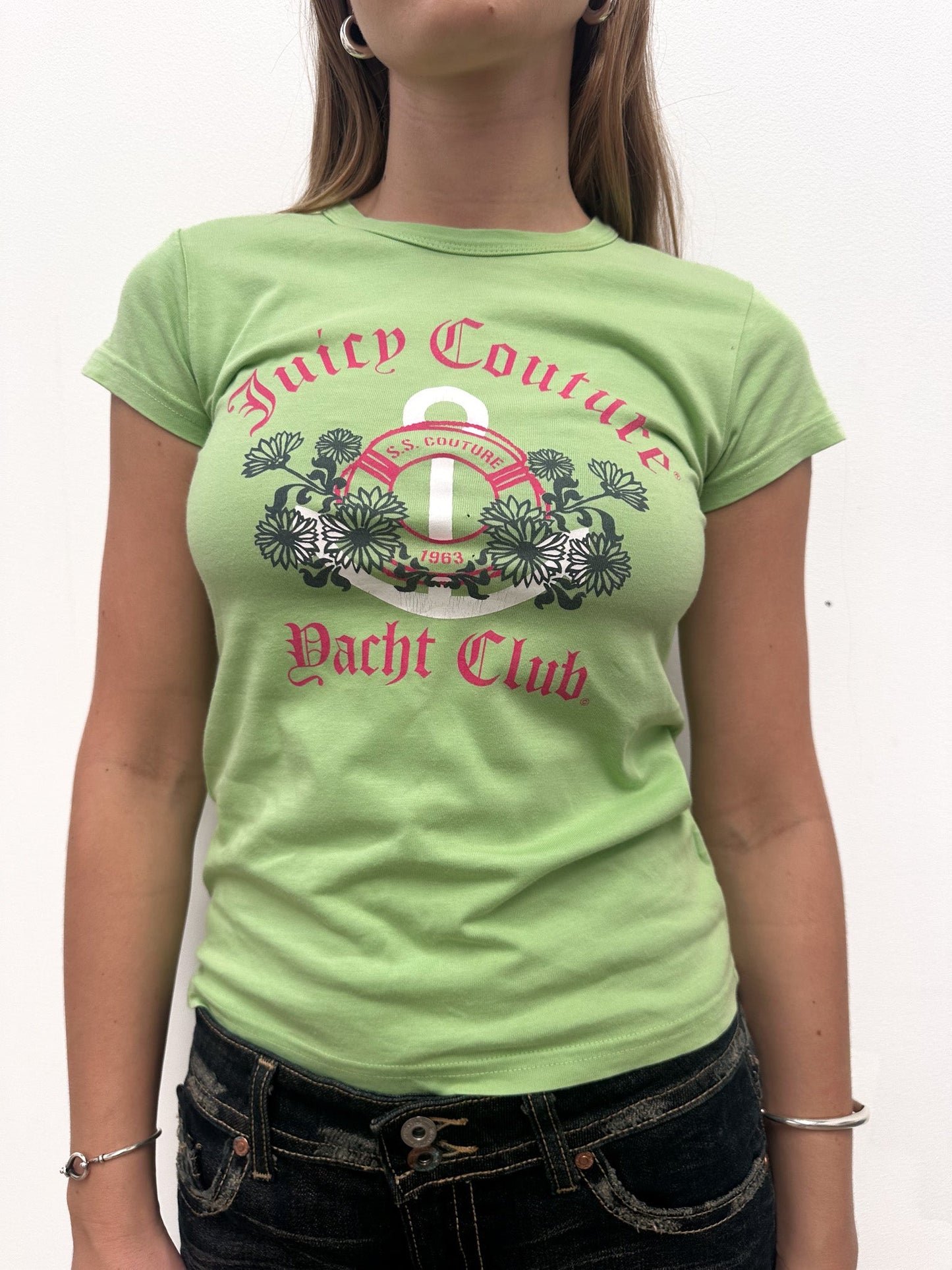 Vintage 00's Green Juicy Couture Top - M - Playground Vintage