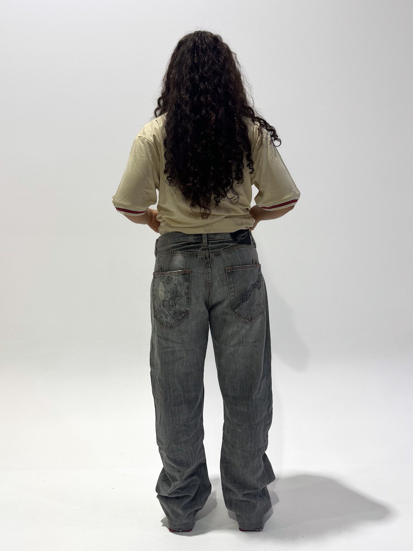 Vintage 00's Grey Wash Denim Ed Hardy Jeans - M - Playground Vintage