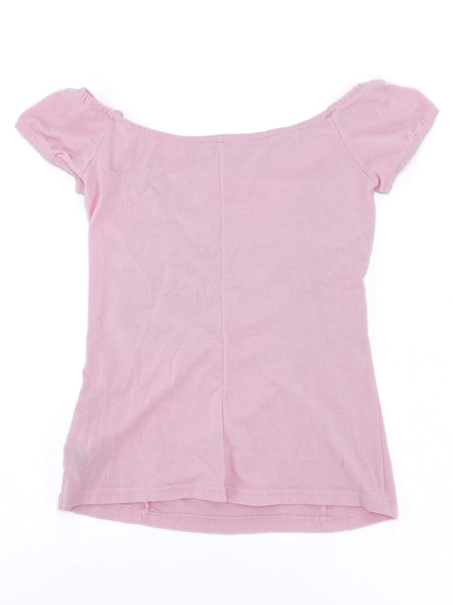 Vintage 00's Pink Off Shoulder Top - S - Playground Vintage