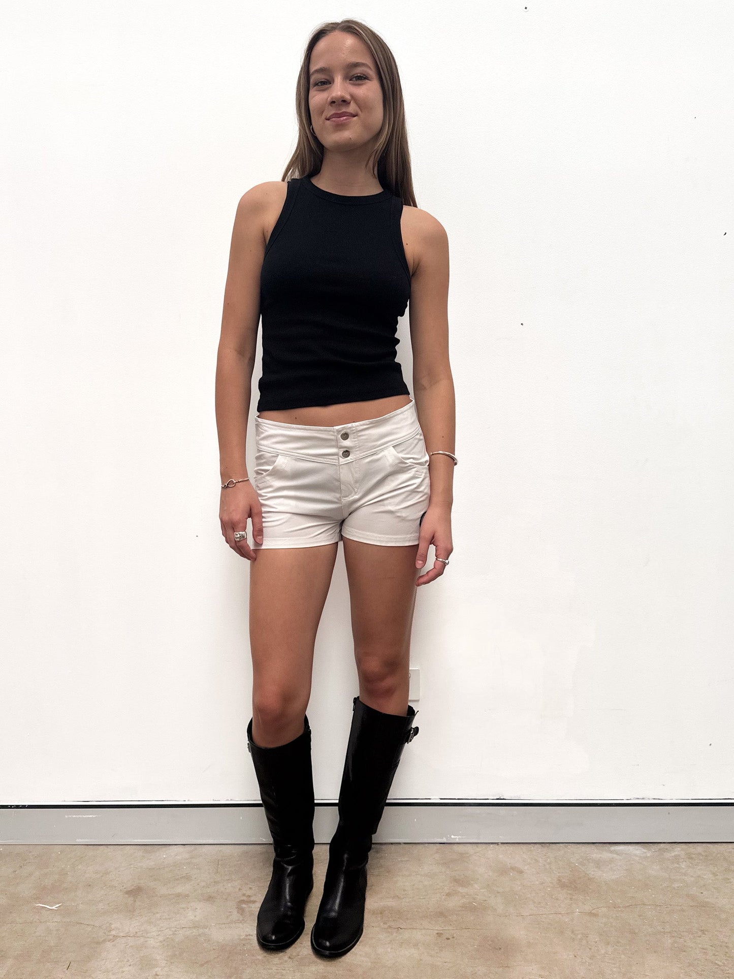 Vintage 00's White Roxy Booty Shorts - S - Playground Vintage
