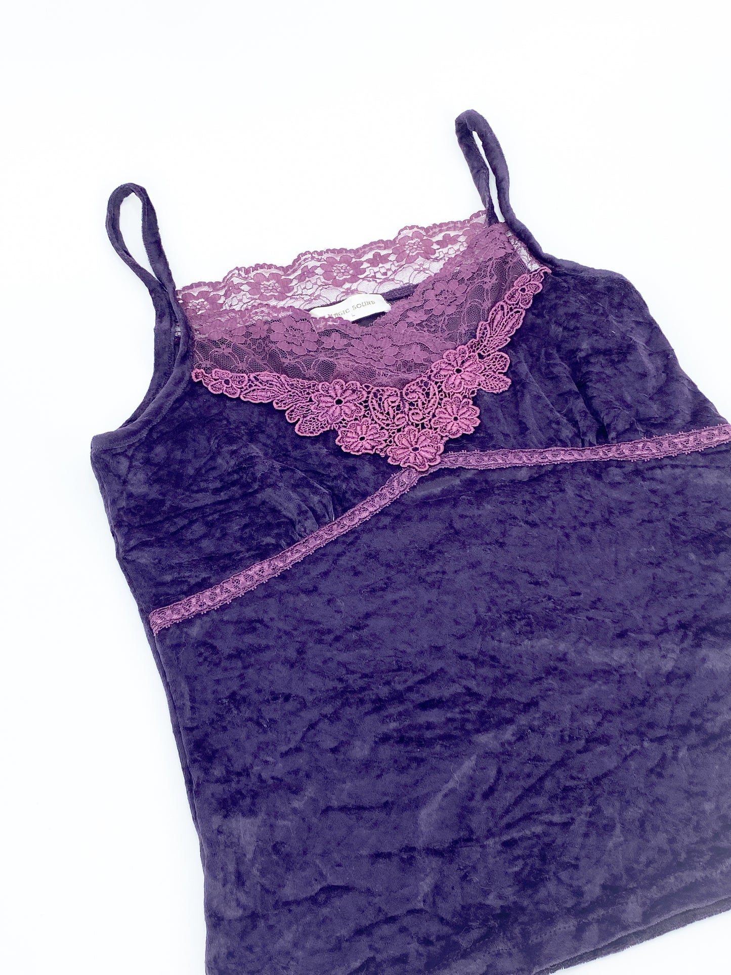 Vintage 2000's Velvet Lace Cami - 10