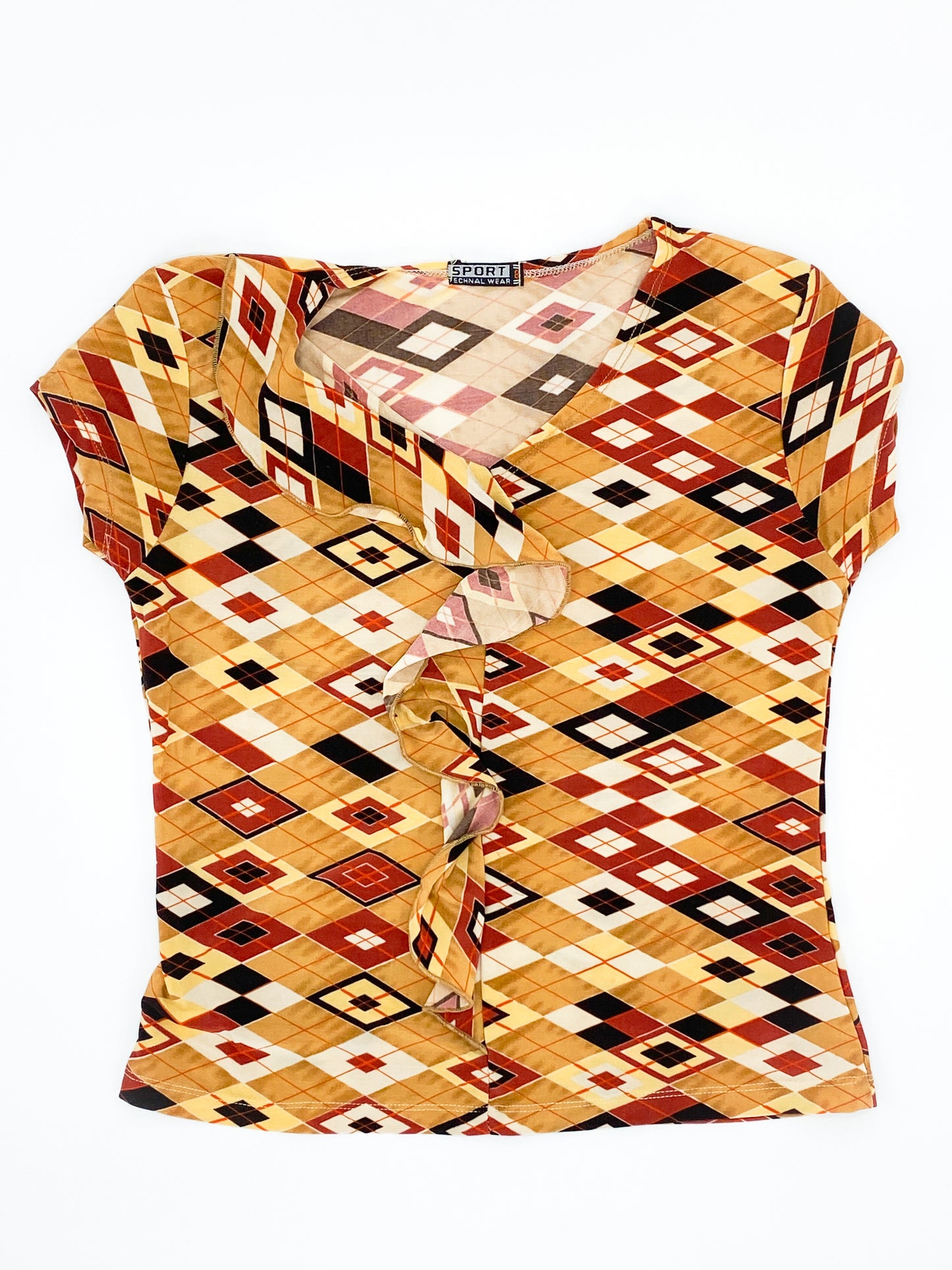 Vintage 90's Geometrical Print Top - 8