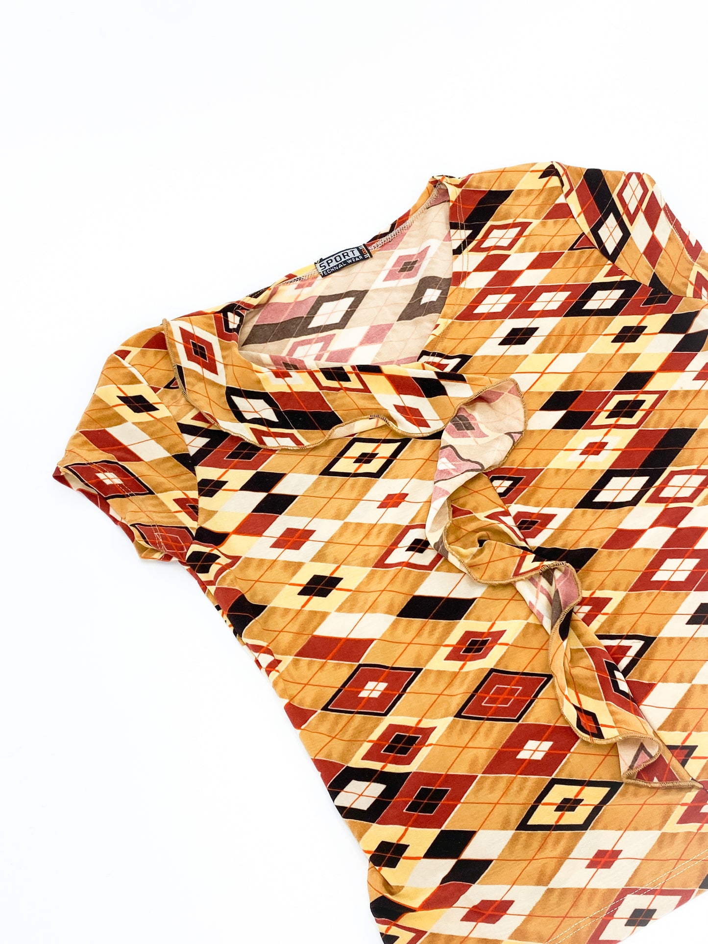 Vintage 90's Geometrical Print Top - 8