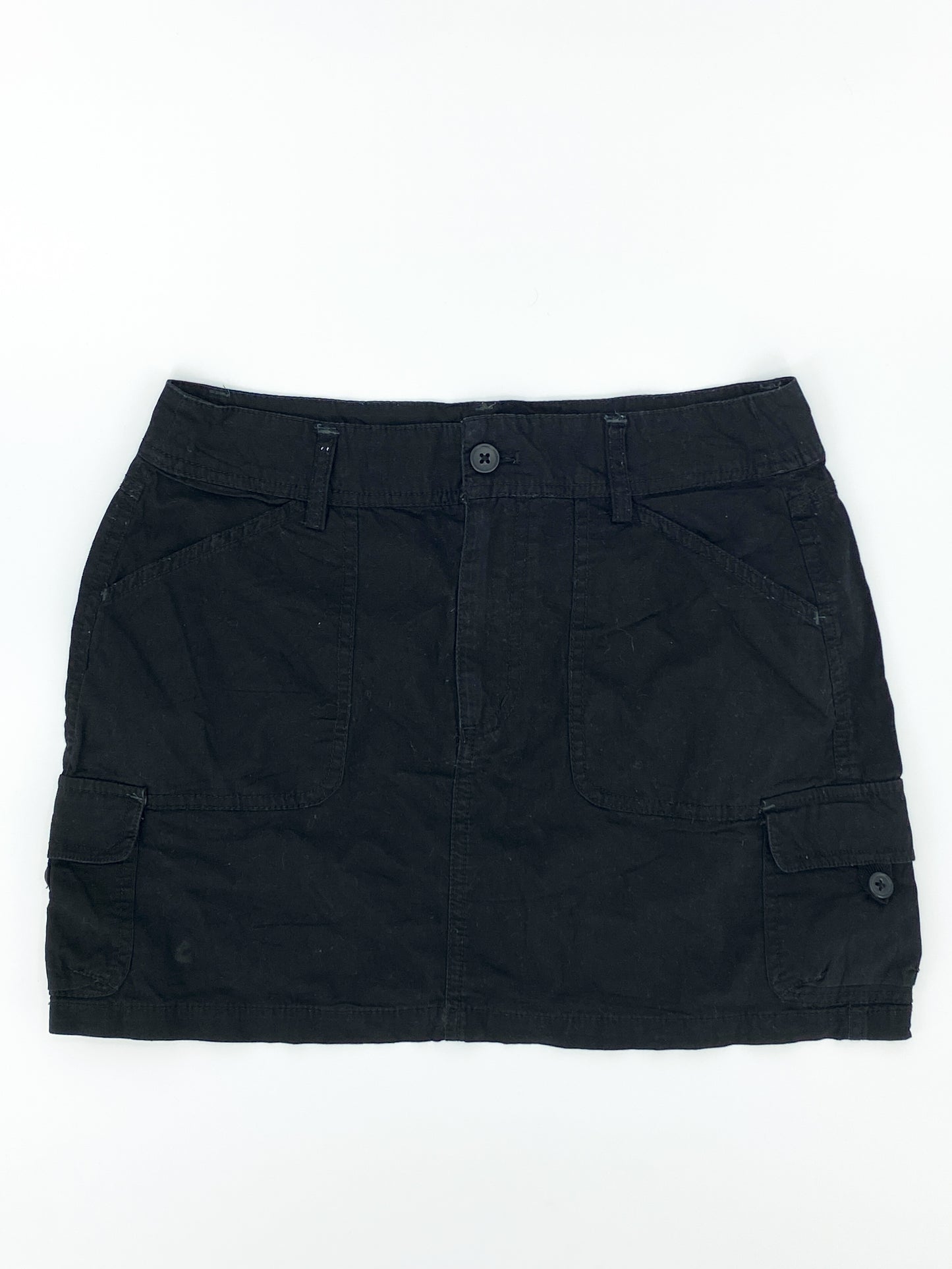 Vintage 2000's Black Cargo Skirt - 10