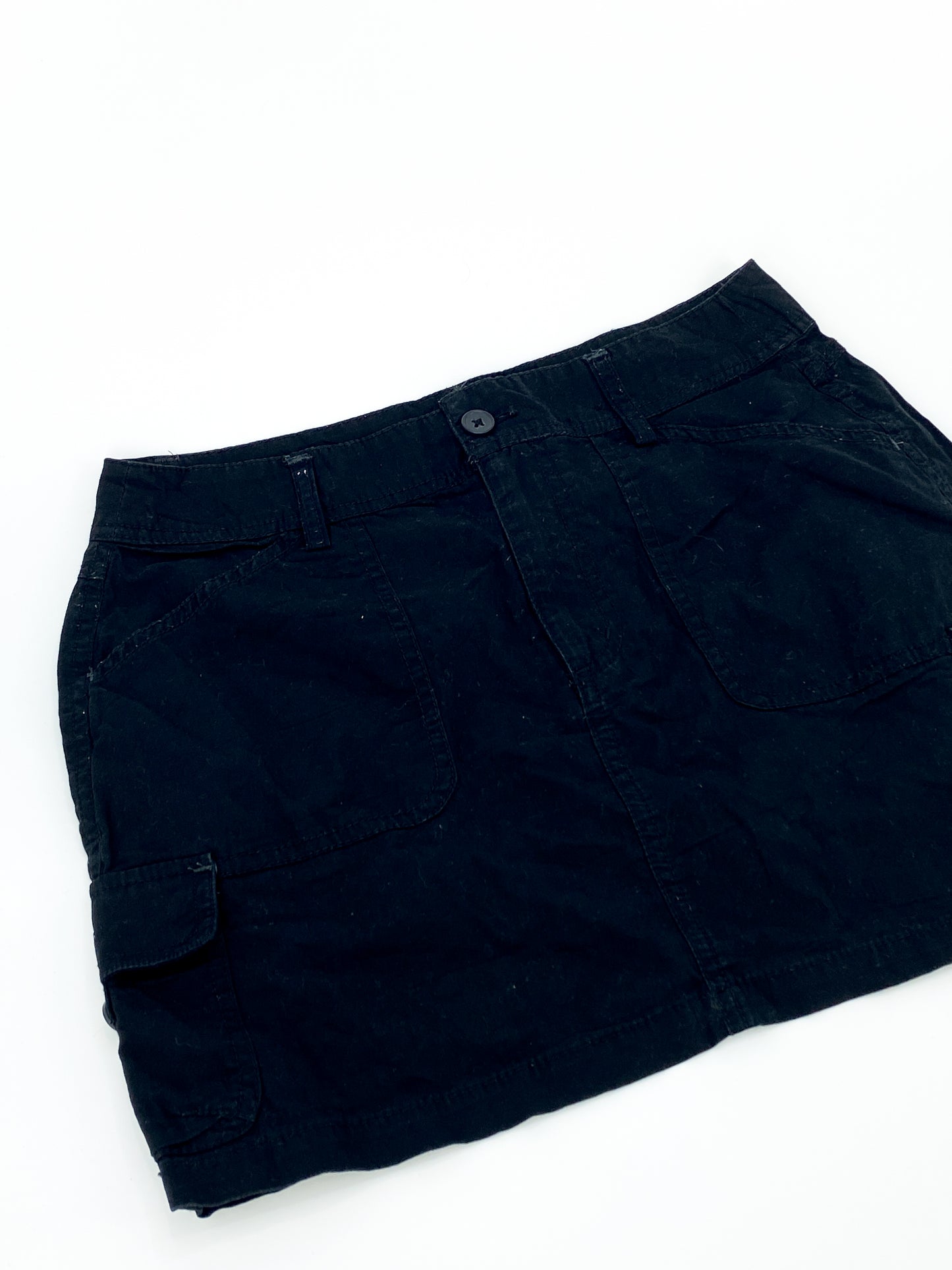 Vintage 2000's Black Cargo Skirt - 10