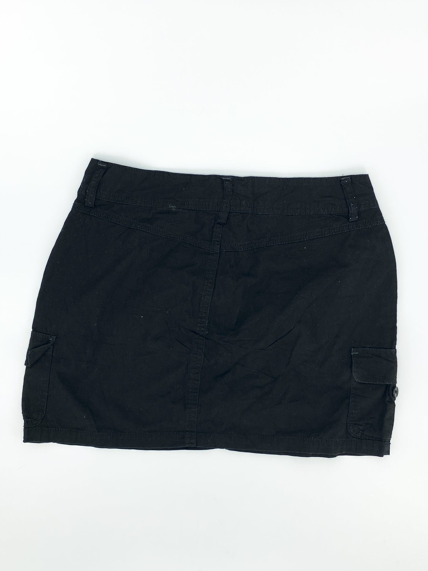 Vintage 2000's Black Cargo Skirt - 10