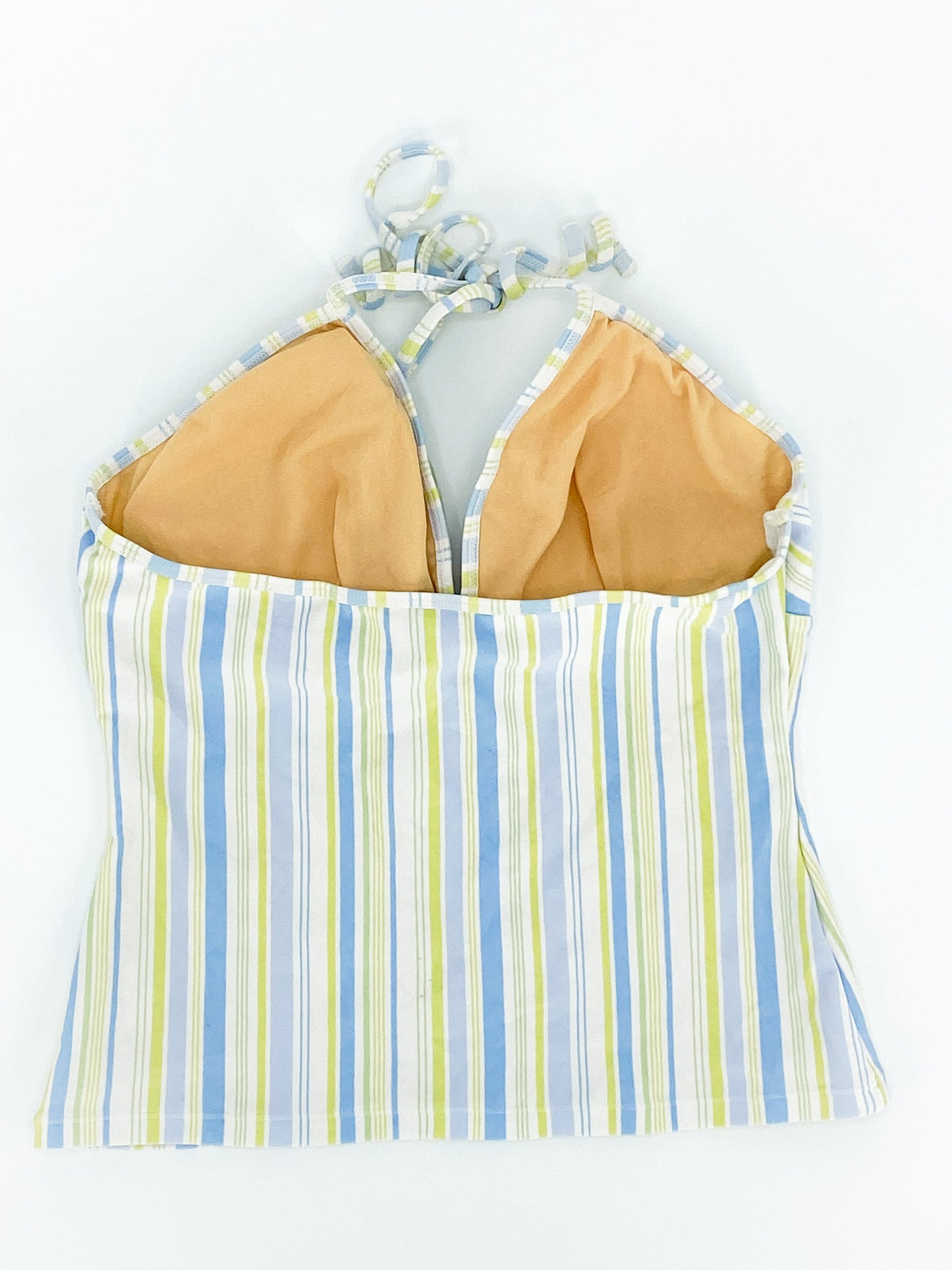 Vintage 2000's Blue & Green Halter Tankini Top - 10