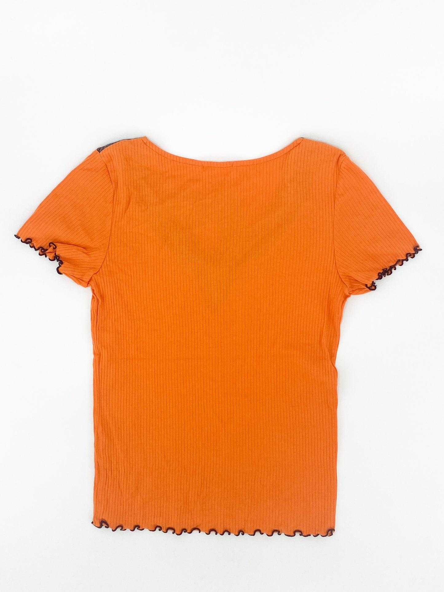 Vintage 2000's Orange Lace Top - 8/10