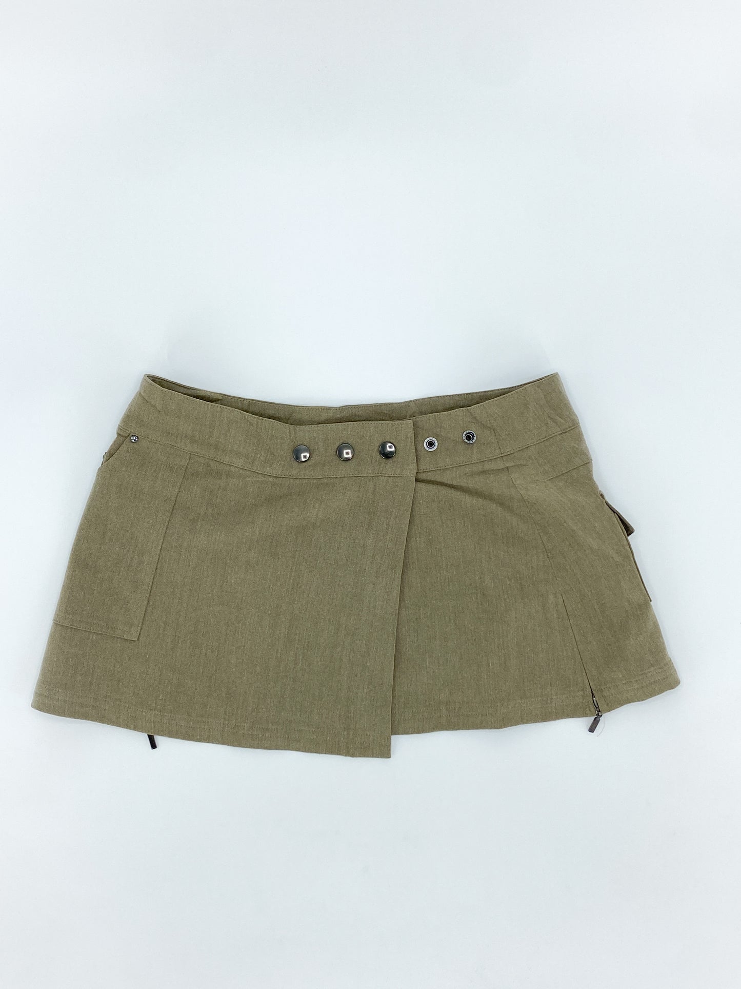 Vintage 2000's Deadstock Japanese Low Waisted Wrap Mini Skirt - 8-10