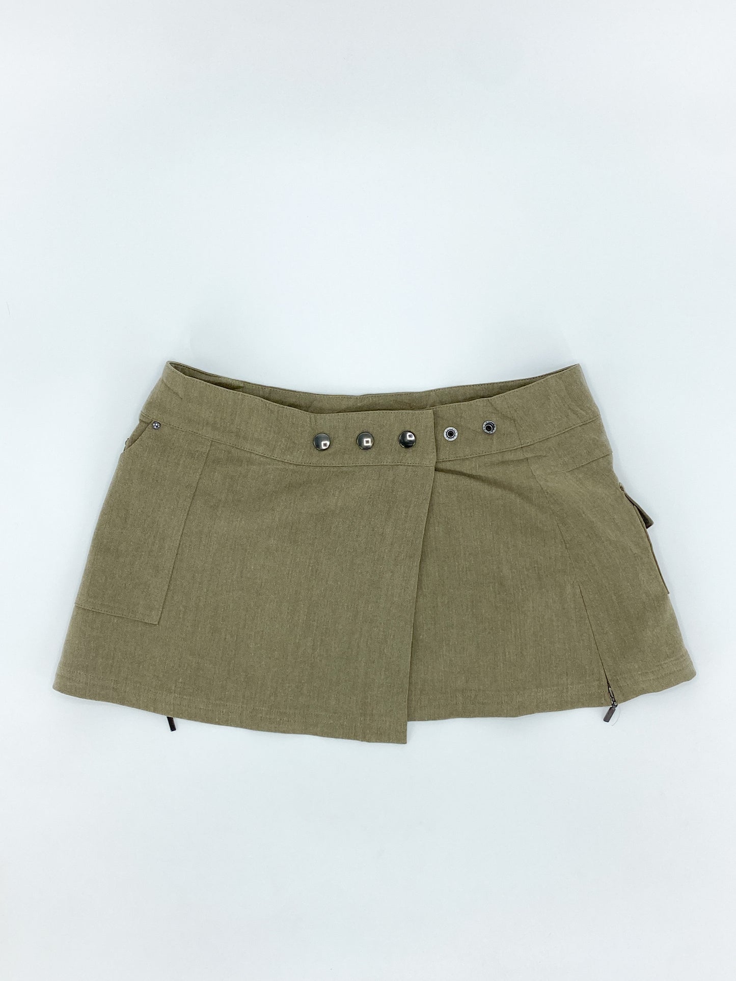 Vintage 2000's Deadstock Japanese Low Waisted Wrap Mini Skirt - 8-10