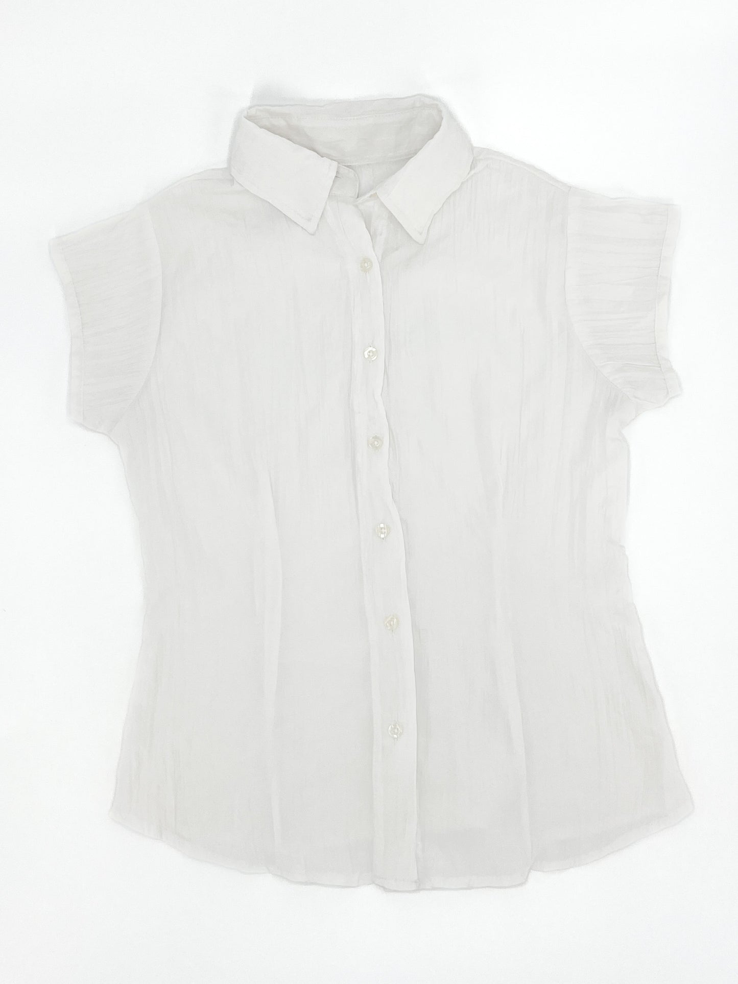 Vintage 00's White Button Up Top S