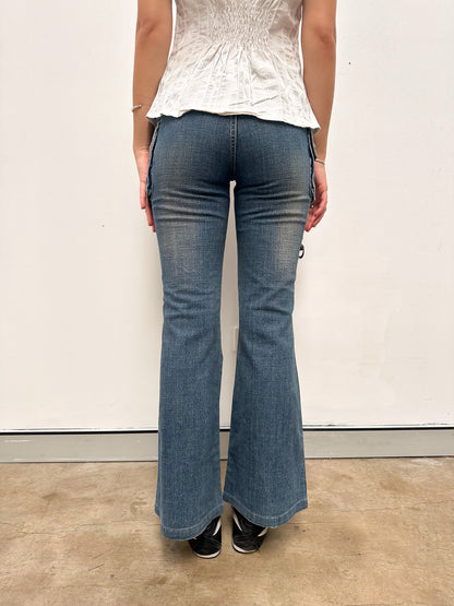 Vintage 00's Flare Denim Jeans - S