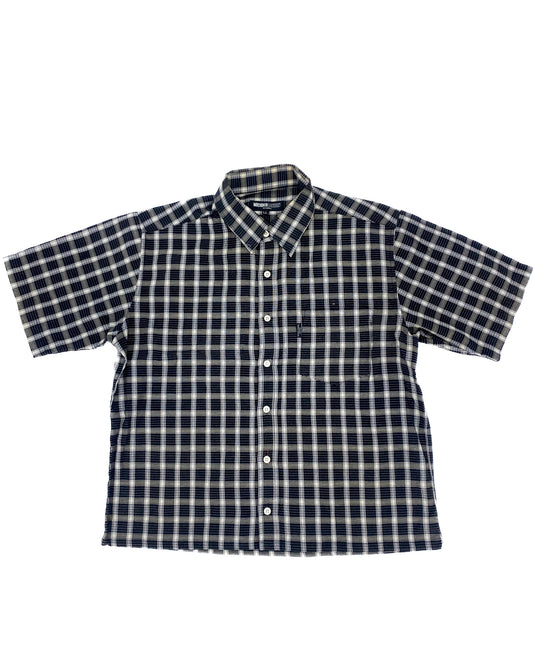 Vintage Black/White Checkered Shirt - L