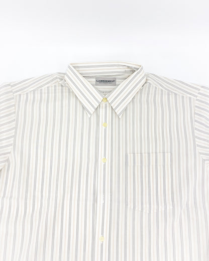 Vintage White Striped Shirt - L
