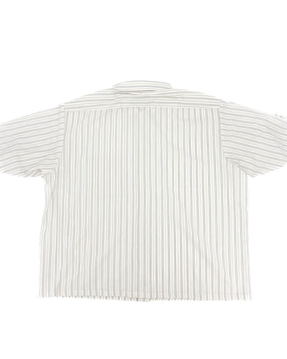 Vintage White Striped Shirt - L