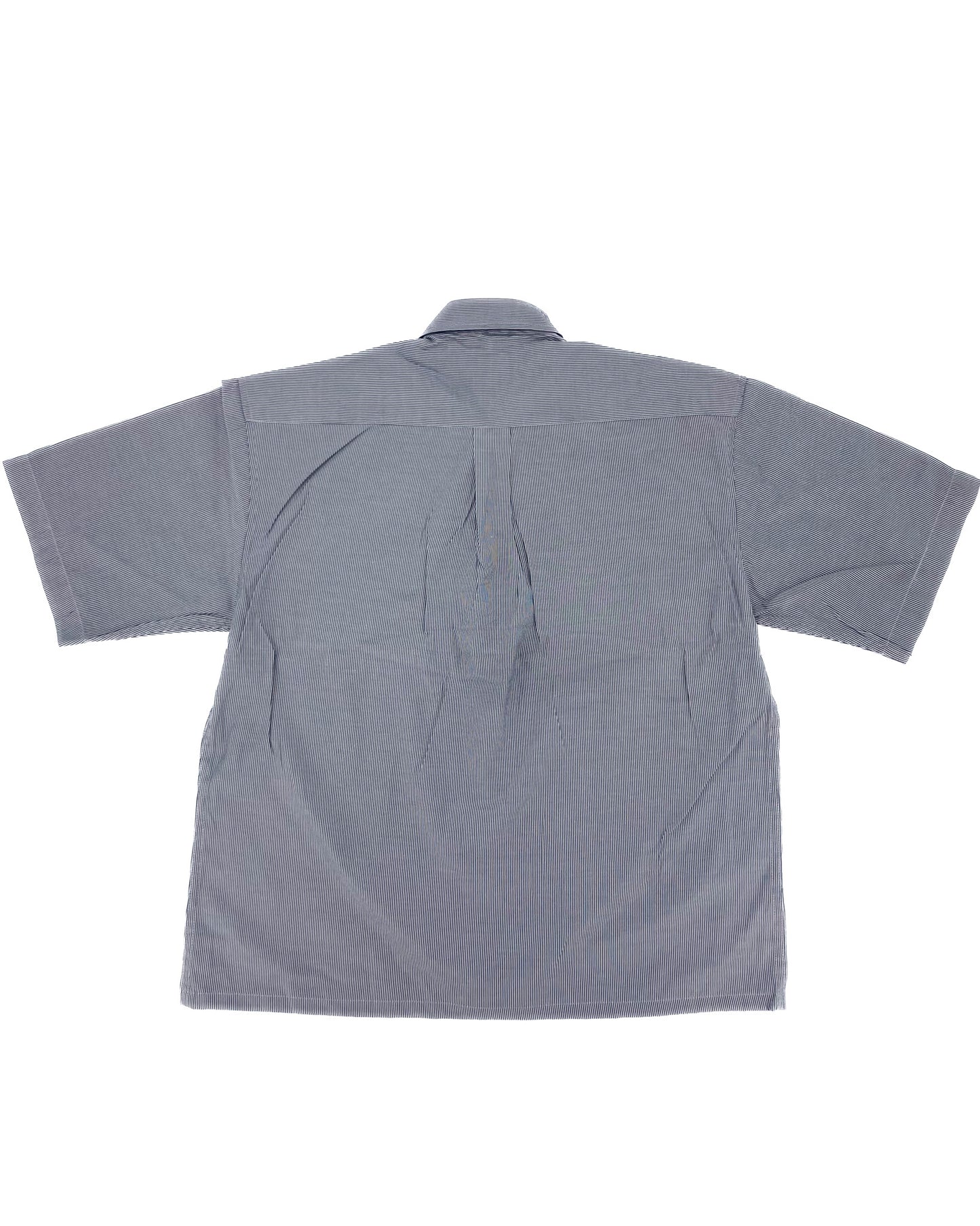 Vintage Blue/Grey Striped Shirt - M