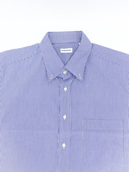 Vintage Blue/White Striped Shirt - L