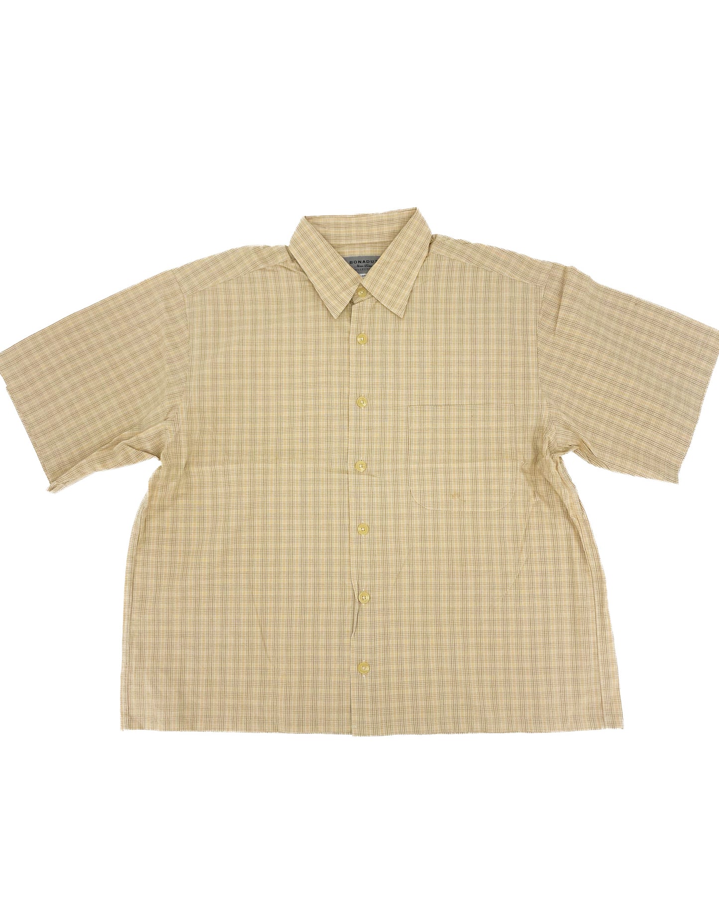 Vintage Brown/Orange Checkered Shirt - L