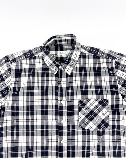 Vintage Black/White Checkered Shirt - M