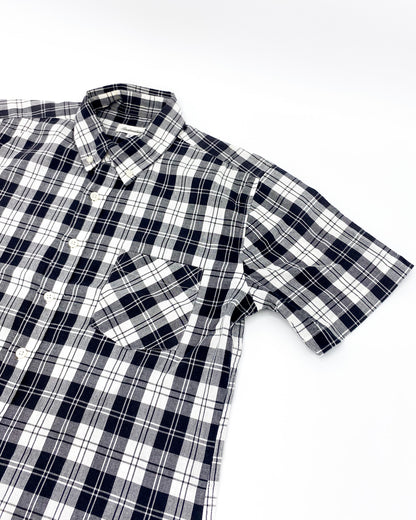 Vintage Black/White Checkered Shirt - M