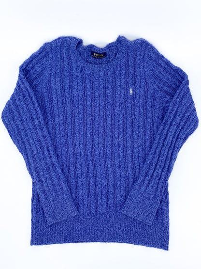 Vintage 90's Ralph Lauren Knit Jumper Blue - M