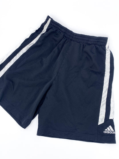 Vintage 90's Black/Silver Adidas Shorts - M