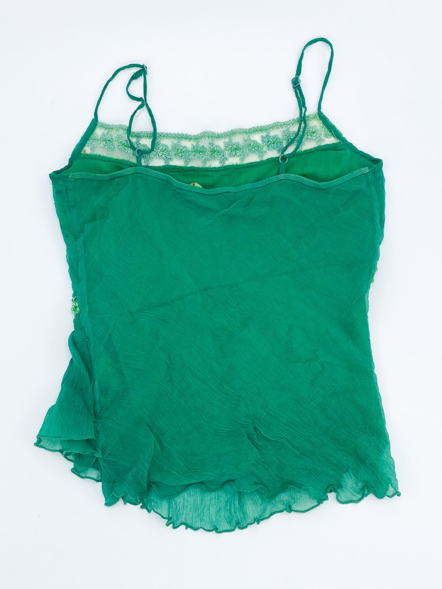 Vintage 00's Green Sequined Cami - S