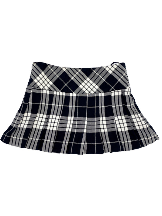 Vintage 00's Black/White Tartan Mini Skirt  - XS