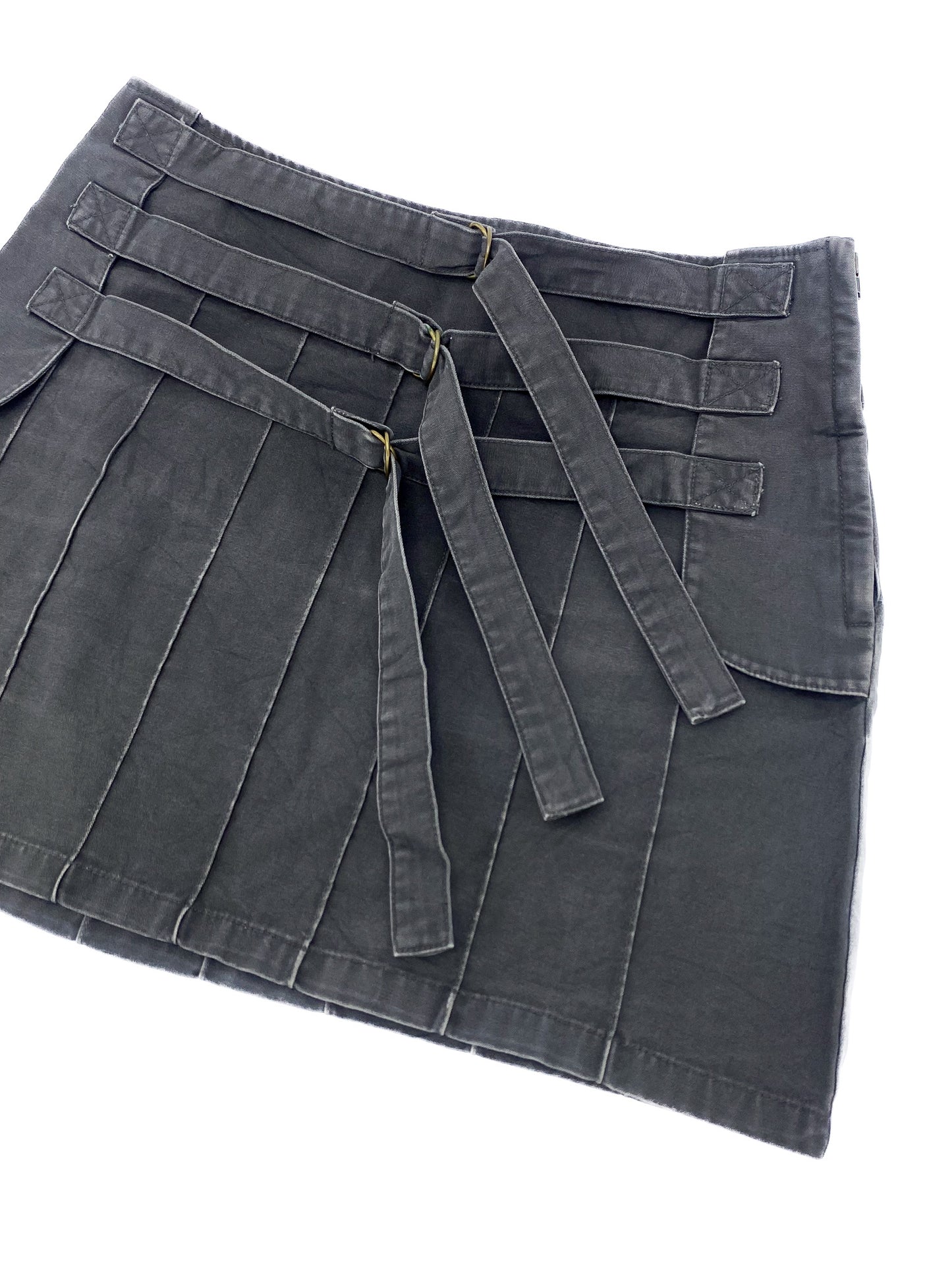 Vintage Multi-Belted Skirt - M