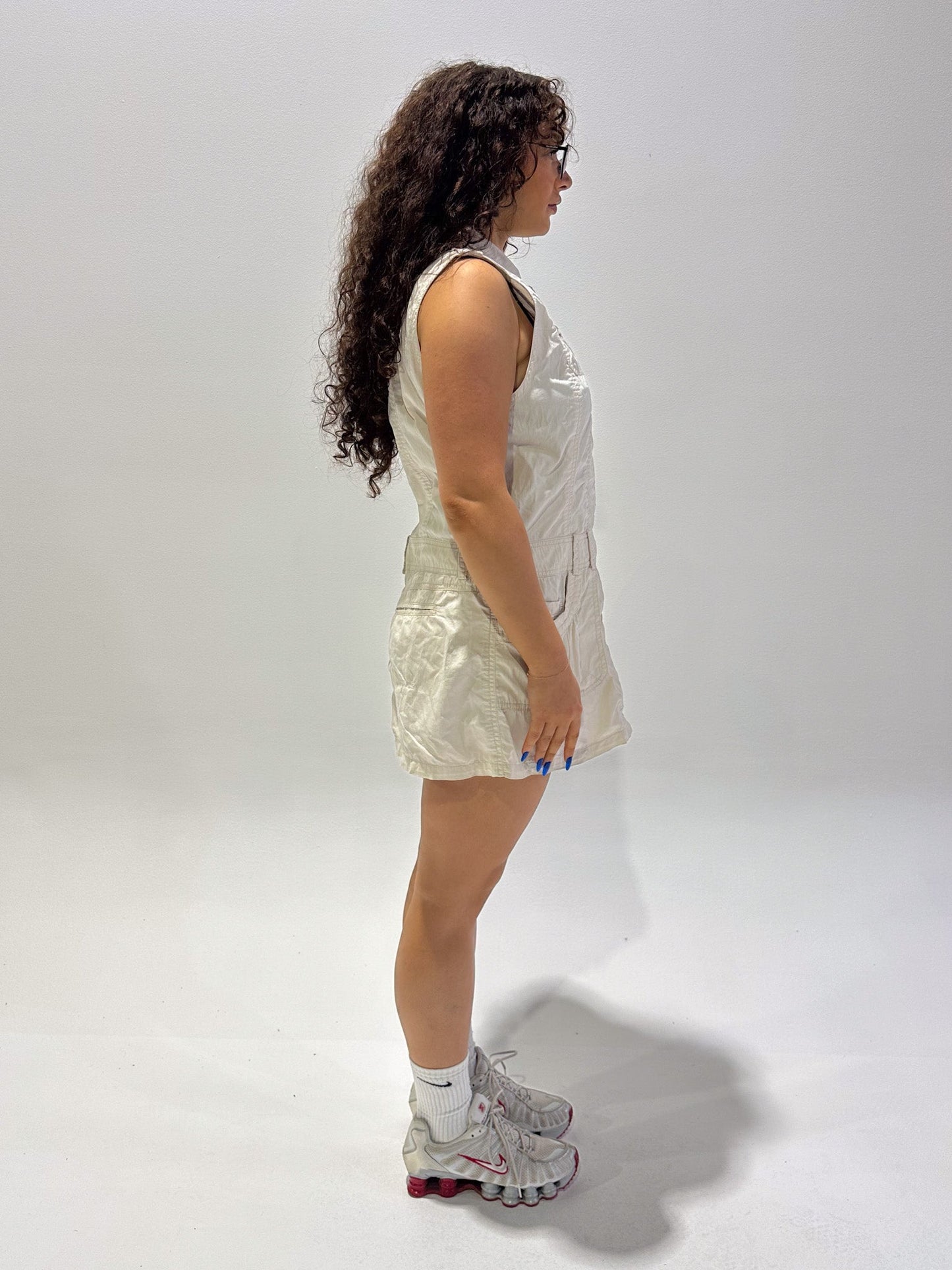 Vintage 00's Cream Midi Tank Dress - M - Playground Vintage