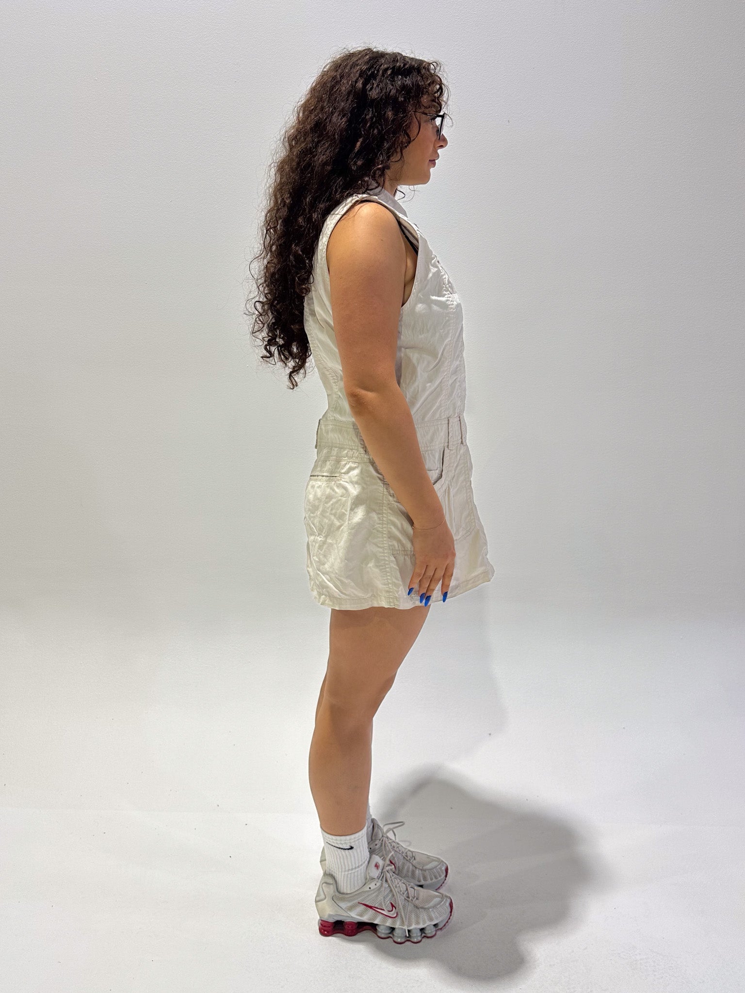 Vintage 00's Cream Midi Tank Dress - M - Playground Vintage