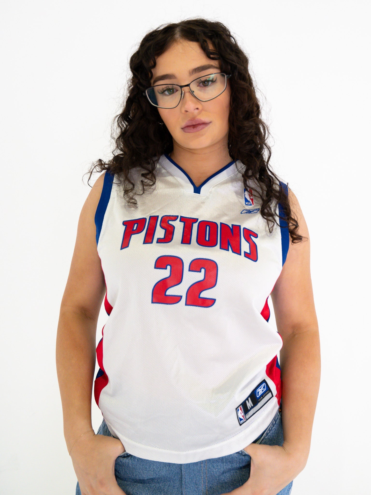 Vintage 00's Detroit Pistons Basketball Jersey - M - Playground Vintage