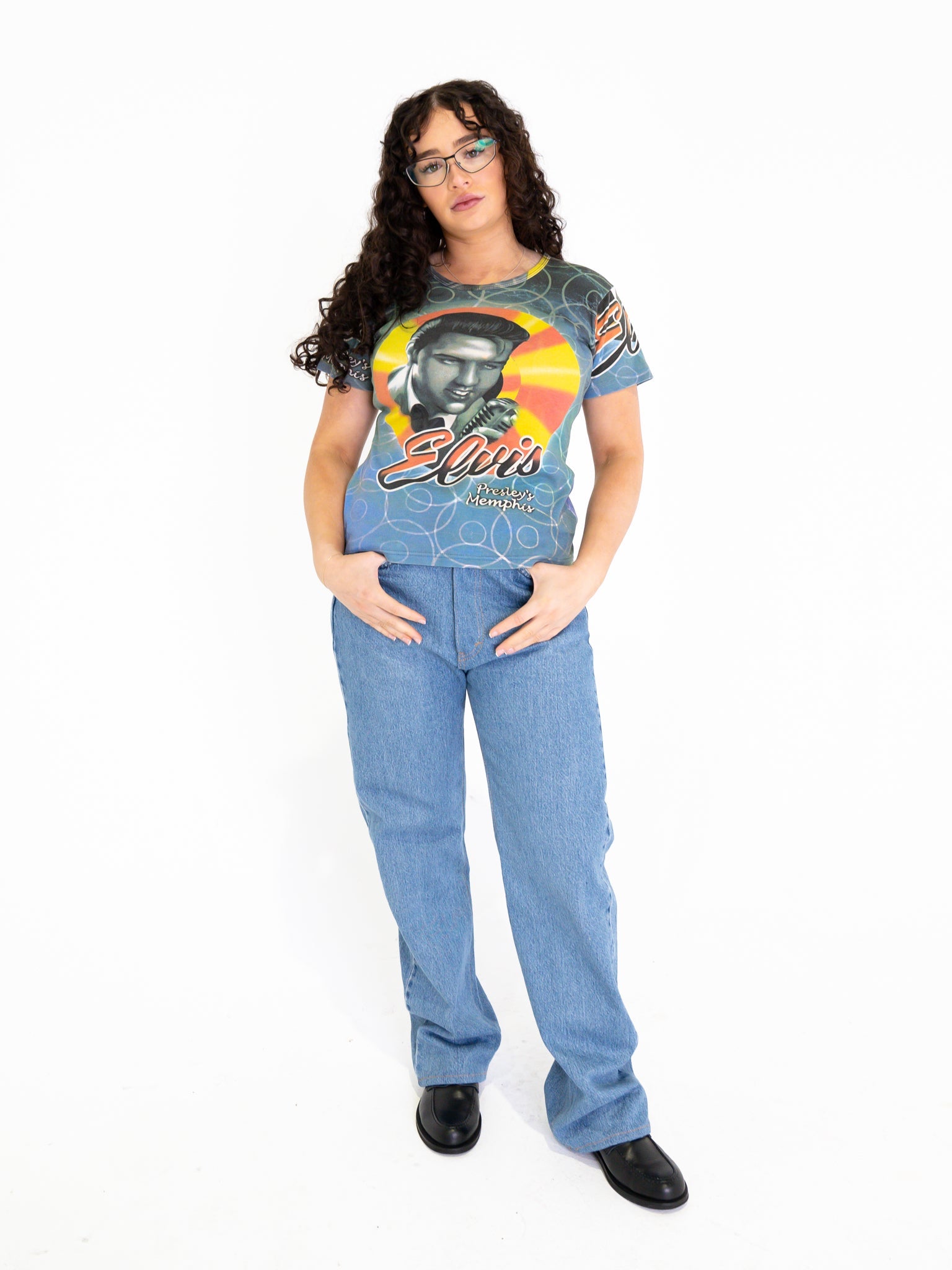 Vintage 00's Elvis Top - L - Playground Vintage
