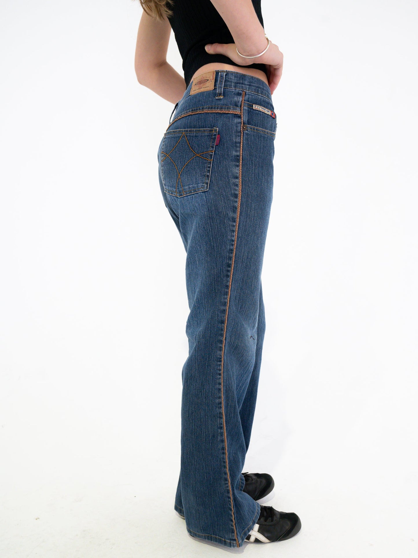 Vintage 00's Flare Denim Jeans - S - Playground Vintage