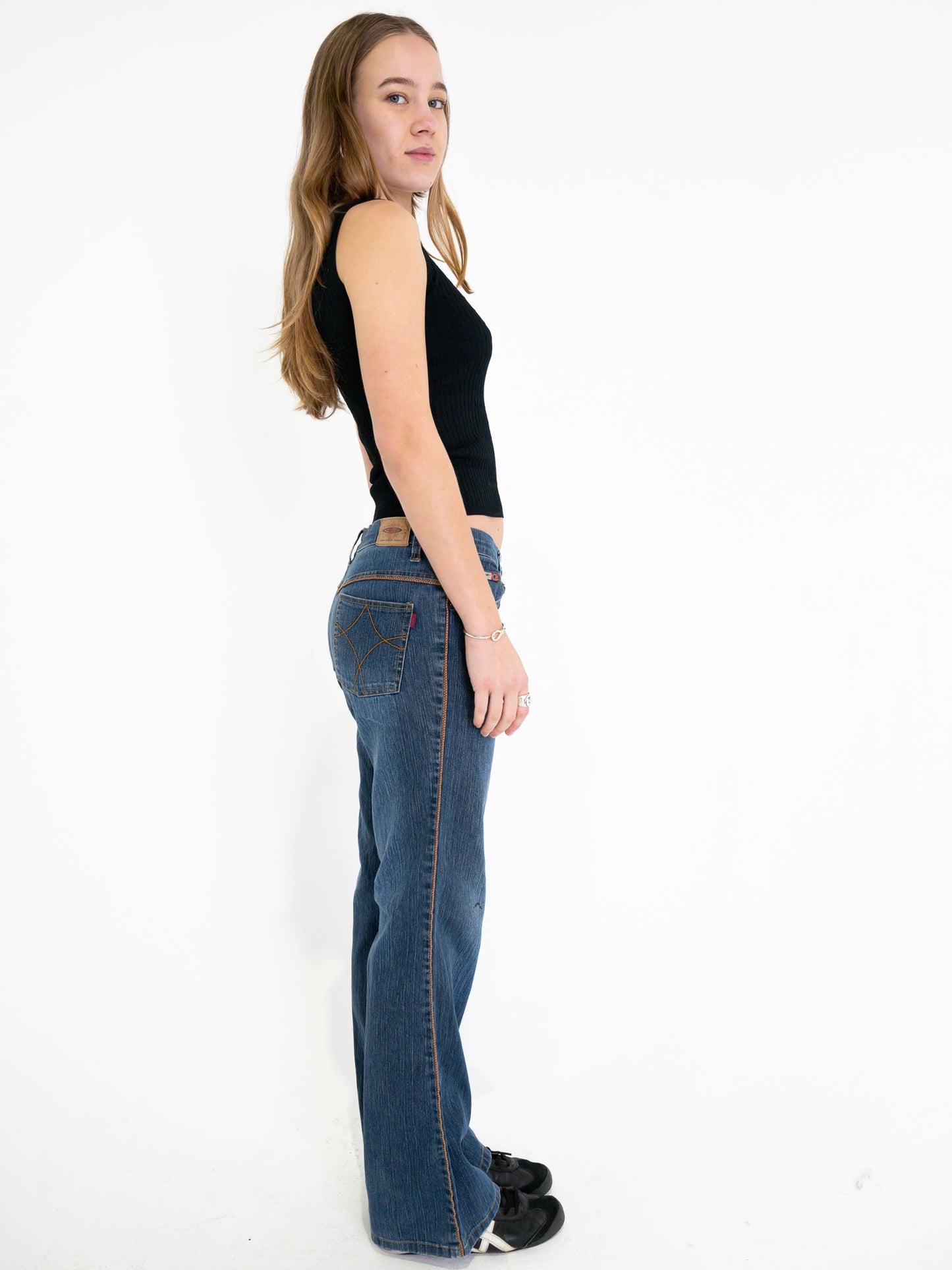 Vintage 00's Flare Denim Jeans - S - Playground Vintage