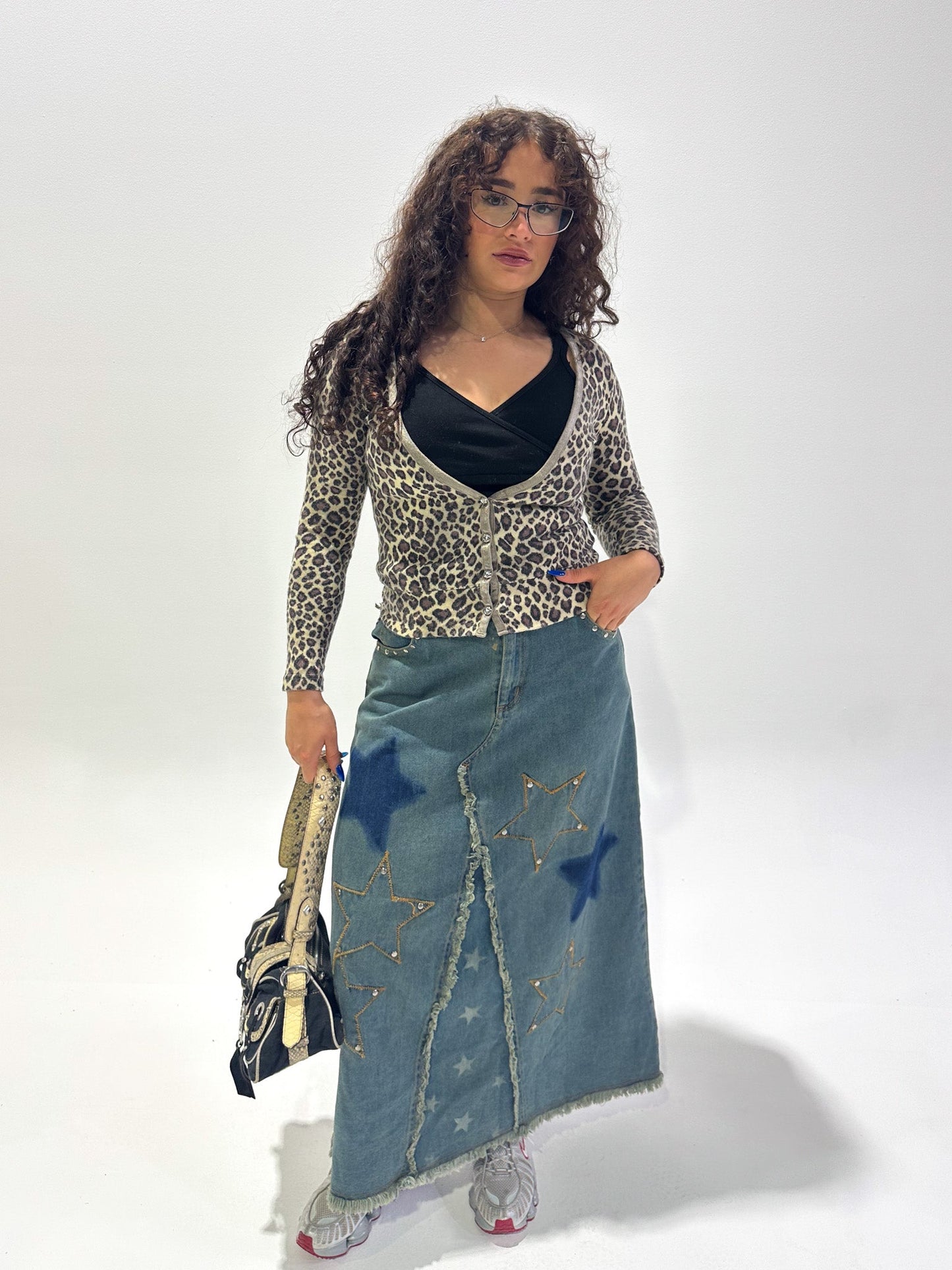 Vintage 00's Leopard Print Cardigan - S - Playground Vintage