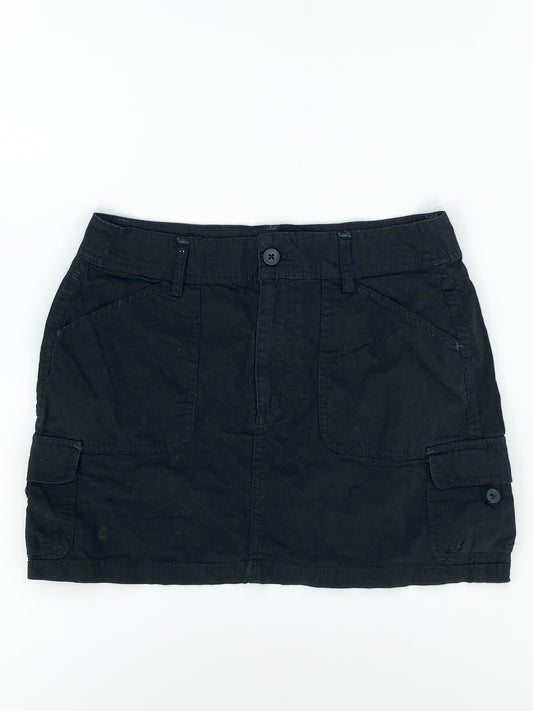 Vintage 2000's Black Cargo Skirt - 10