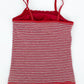 Vintage 2000's Red & Grey stripe Cami Top - 6/8